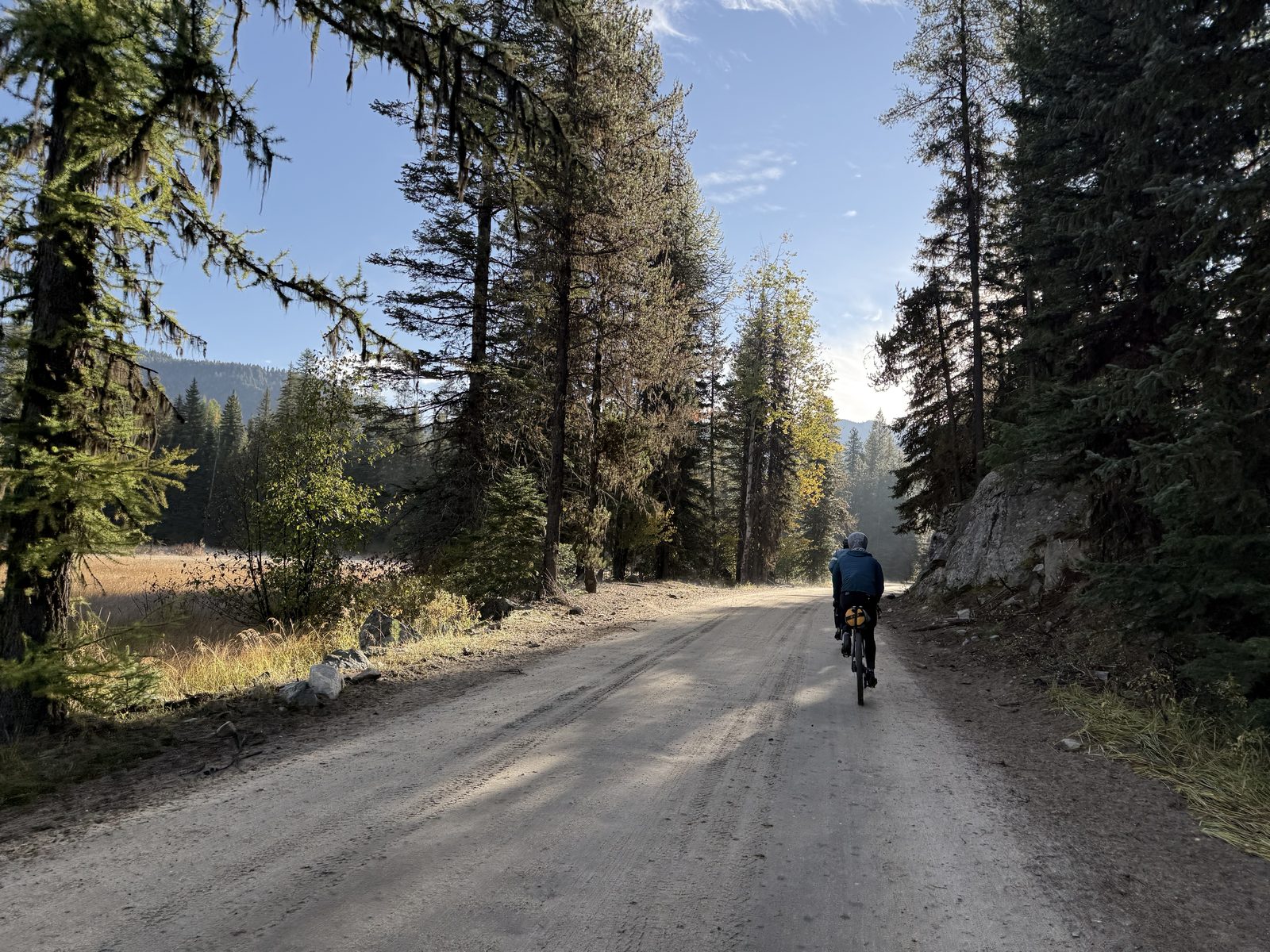 Riding out on Warren Wagon Road